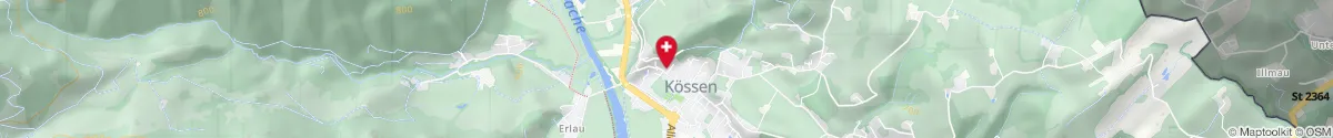 Map representation of the location for Klobenstein-Apotheke in 6345 Kössen